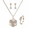 rhinestone heart pendant set | sterling silver jewelry set | cubic zirconia heart necklace | energy saving