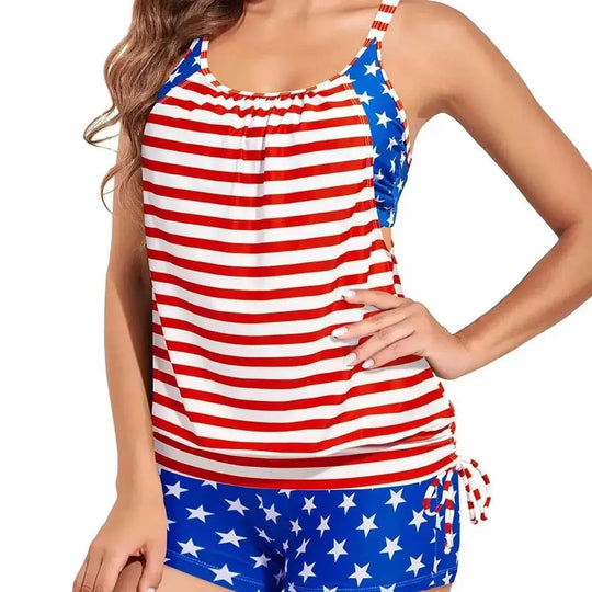 drawstring swimsuit for women | tight fit womens vest swimwear | high-waisted bikini set | ultrasonic cleaning