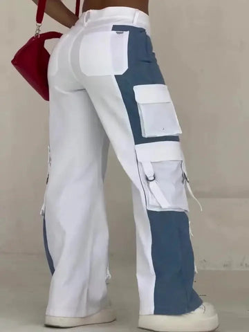 Contrast Pocket Cargo Jeans