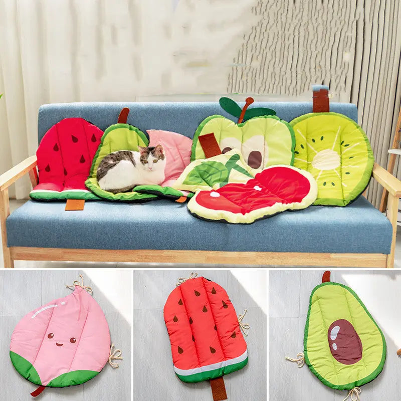 Dog Cooling Mat Pet Beds Cat Rug Ice Silk Pet Self Cooling Pad Blanket Summer Washable Oxford Farbric Cooling Down Summer Fruit Meifu Market