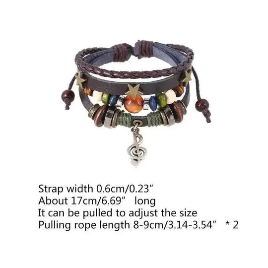 handmade leather bracelet | adjustable wrap bracelet | brown leather unisex jewelry | energy saving