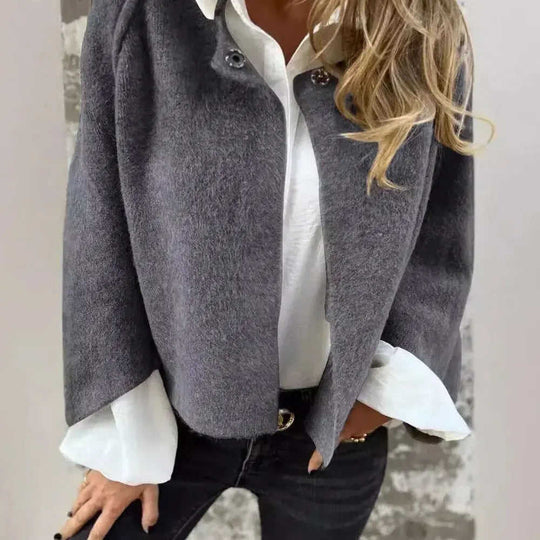Batwing Sleeve Cardigan Women - Cropped Cashmere Jacket Loose Fit Meifu Market