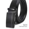 automatic buckle belt | genuine leather belt for men | litchi pattern texture | ultrasonic cleaning