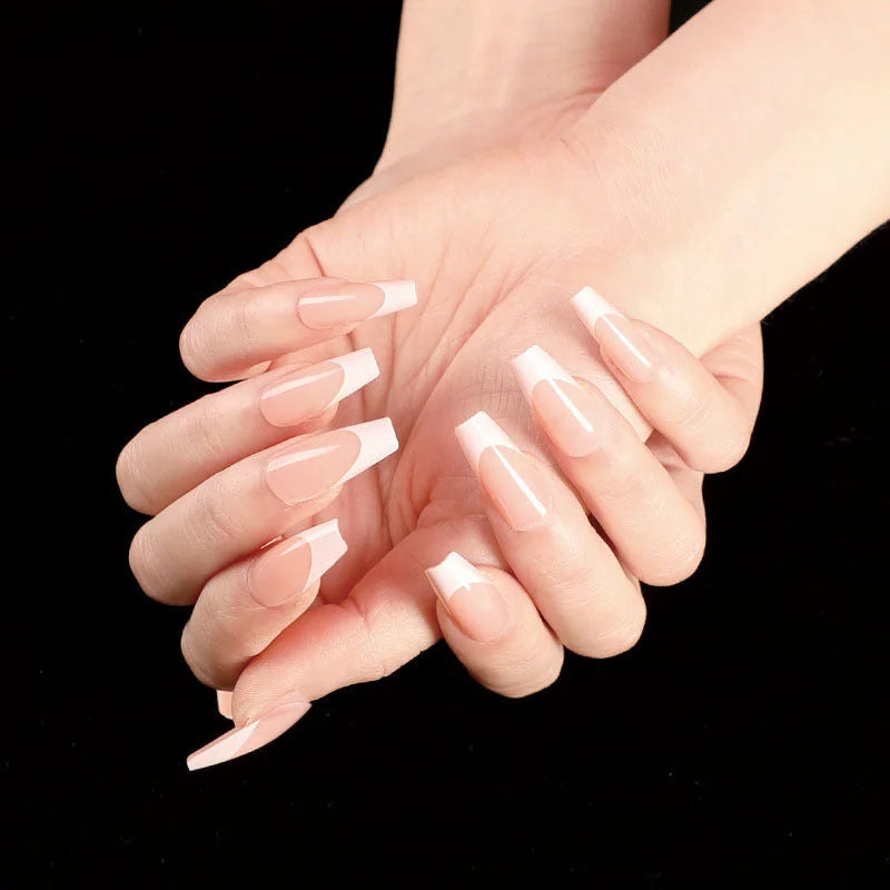 press-on nails for women | coffin shaped acrylic nails | long stiletto fake nails | energy saving