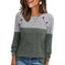 brushed cotton long sleeve top | round neck striped shirt | casual office wear | energy saving