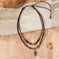 women pu leaf necklace | wooden bead jewelry | party necklace for women | ultrasonic cleaning