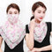 silk neck scarf with upf protection | lightweight sun protection scarf | versatile travel neck gaiter | energy saving