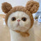 bear plush hood for pets | pet photo prop headwear | dog costume dress up accessories | energy saving