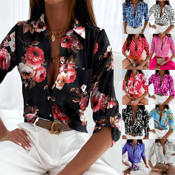 Fashion Long Sleeve Printed Shirt Meifu Market