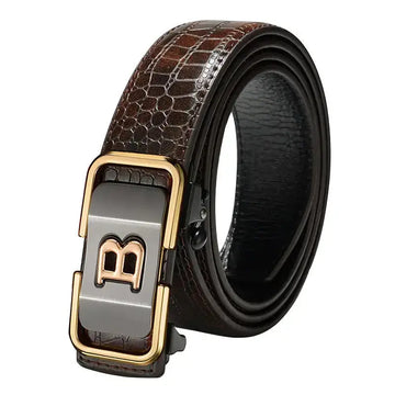 Automatic Buckle Genuine Leather Belt For Middle-aged And Young People meifu market