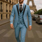 wool blend three piece suit | slim fit wedding suit | groom tuxedo with vest | energy saving