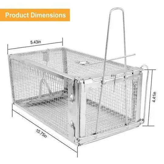 Humane Rat Trap Cage 2 Pack - Live Mouse Rodent Trap Galvanized Steel Catch Release Meifu Market