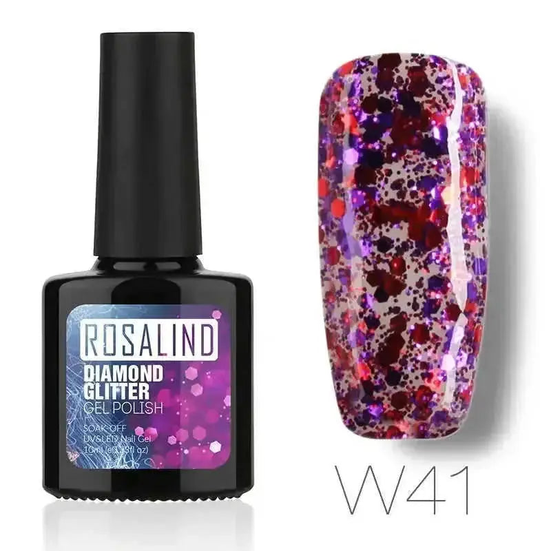 Diamond Nail Gel Polish - Reflective Glitter Gel for Nail Art | 10ml UV/LED RBW48 - color variant display
