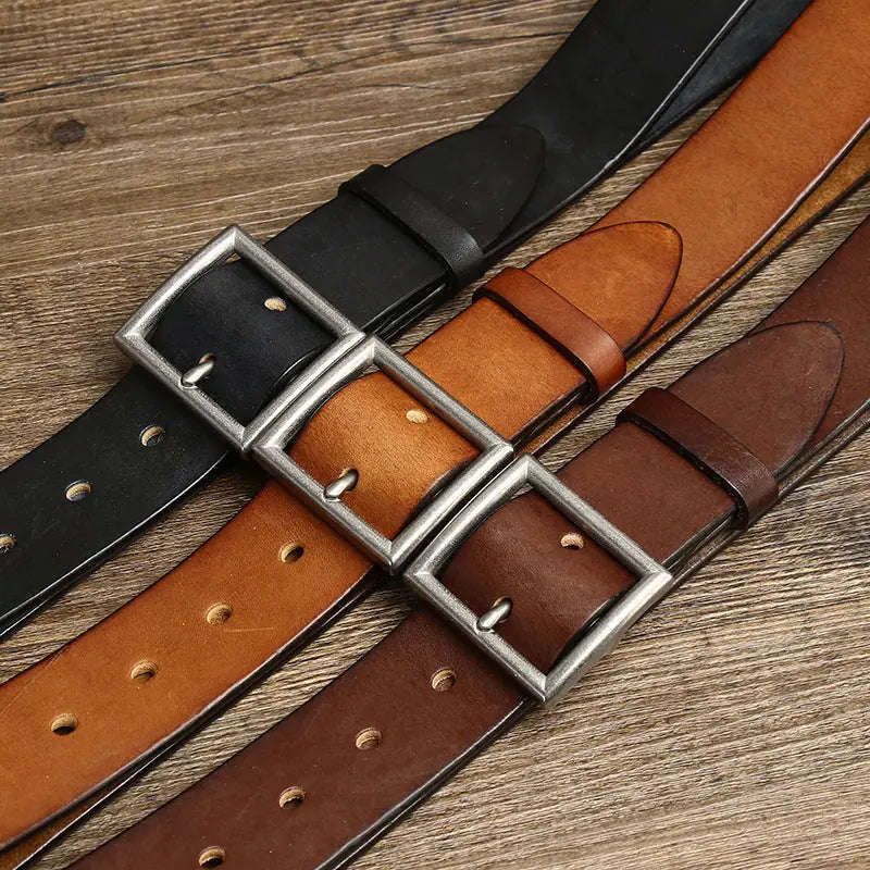 Handmade First Layer Pure Cattlehide Belt For Men meifu market