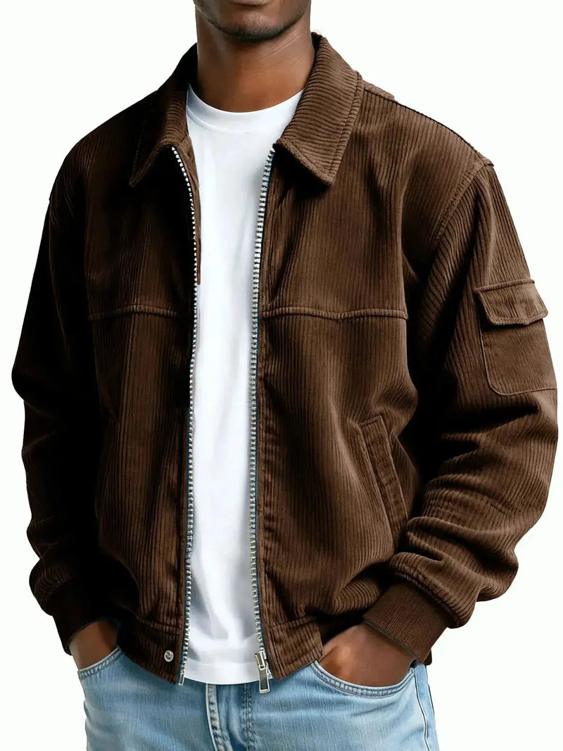 heavyweight corduroy jacket | mens vintage style jacket | casual long sleeve coat | ultrasonic cleaning