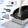 Stainless Steel Cat Litter Box with Lid - XL for Large Cats + Mat Meifu Market