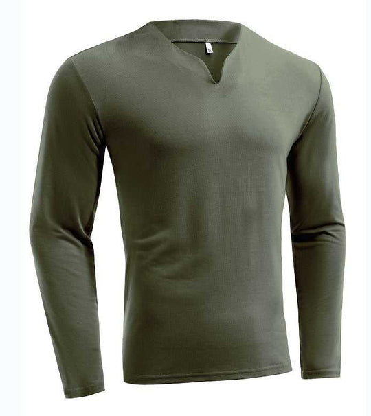 Men's Cotton Long-Sleeve Sport T-Shirt | 12 Colors, S–5XL - Meifu Market