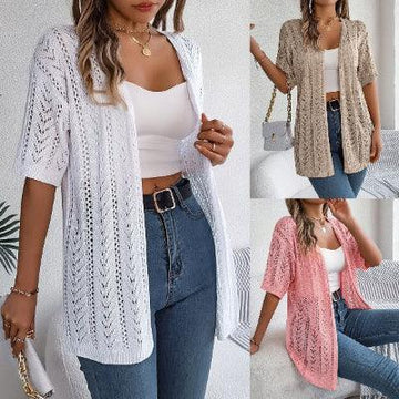 Women's Hollow Knitted Sun Protection Shirt Meifu Market