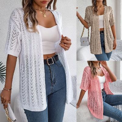 Women's Hollow Knitted Sun Protection Shirt