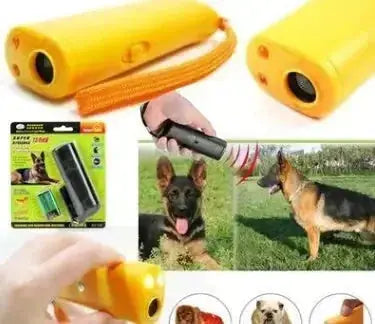 3-in-1 Anti Barking Dog Training Device Ultrasonic Dog Training Repeller  LED Flashlight - training a stubborn dog with ultrasonic dog repellent