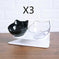 Non Slip Double Cat Bowl With Raised Stand Pet Food Cat Feeder Protect Cervical Vertebra Dog Bowl Transparent Pet Products...