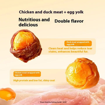 Dog Snack Egg Yolk Satisfy The Appetite Chicken Duck Meat Small Molar Training Reward Food Meifu Market