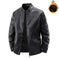 genuine leather motorcycle jacket | heavy-duty biker coat | abrasion-resistant riding gear | energy saving
