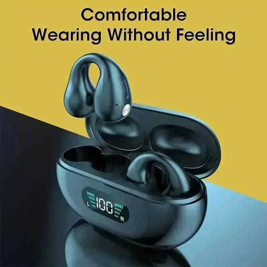 Bone Conduction Headphones TWS Earbuds Ear Clip Bluetooth 5.3 Touch Wireless Earphone In-Ear Bass HIFI Sports Headset - Meifu Market