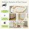 66 Inch Cat Tree Tower, Large Multi-Cat Climbing Extended Platform, Hammock, Pet House For Indoor Cats And Kittens Play -...