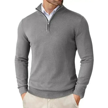 Autumn Men's Season Zipper Sweater Ultra-thin Lightweight