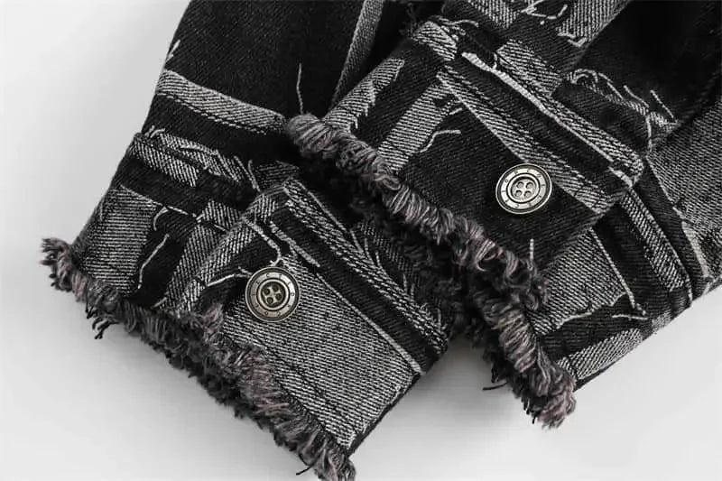 heavyweight denim jacket | plaid lined coat | durable cotton blend | energy saving