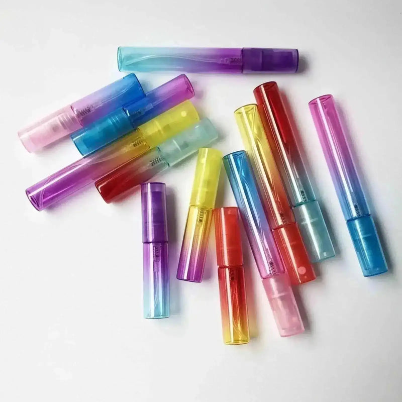 refillable glass perfume bottles | 6 color mist spray bottles | travel size perfume atomizers | ultrasonic cleaning