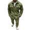 Men's Suede Solid Color Single-breasted Tooling Cardigan Two-piece Set Meifu Market