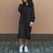 Casual Long-sleeved Hooded Sweater With Pocket Fashion Drawstring Long Sweatshirt Womens Clothing Meifu Market