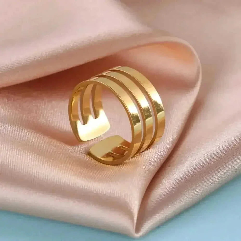 stainless steel adjustable ring | unisex geometric ring | titanium steel minimalist ring | ultrasonic cleaning