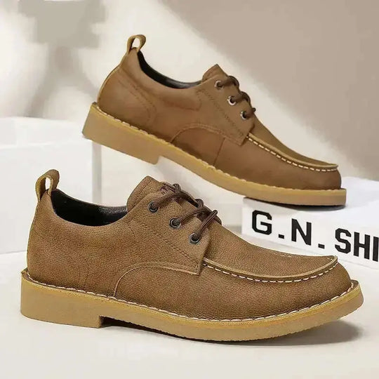 Autumn New Casual Leather Shoes Men's Casual Daily 39 - side view showing details