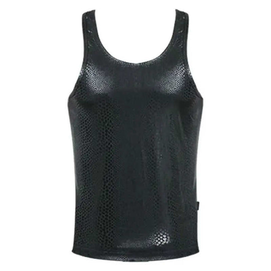 Men's Casual 3D Snake-Print Fitted Vest L - complete package contents