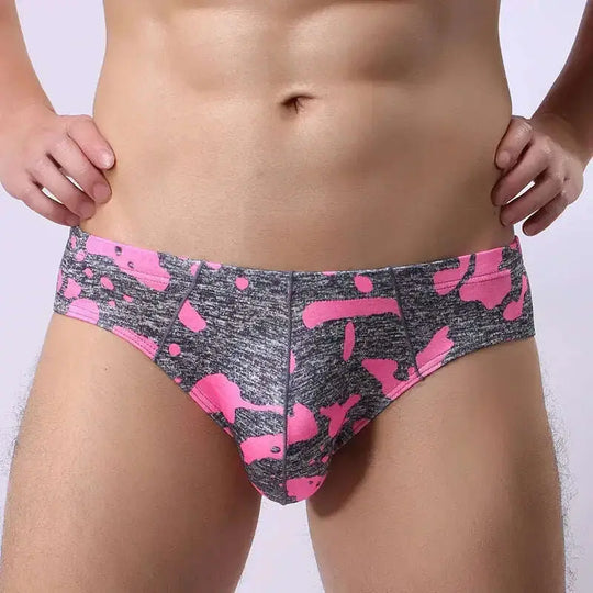 Men's Nylon Camouflage Print Briefs Mid-Rise Triangle Underwear Meifu Market