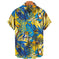 quick-dry polyester fabric | breathable short sleeve shirt | tropical palm tree print | ultrasonic cleaning