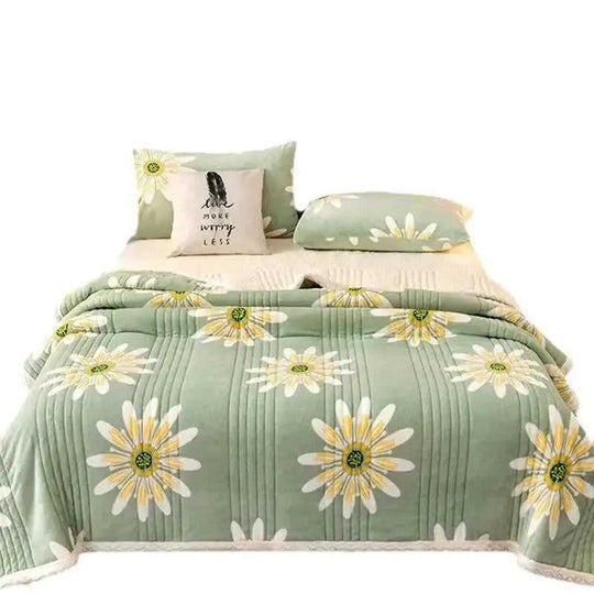 Cashmere Three-layer Blanket Thickened Warm Feather Silk Blanket - Meifu Market