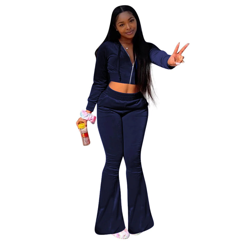 soft fleece material | wide-leg pants set | cozy athleisure wear | energy saving