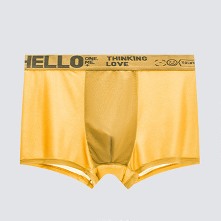 Popular HELLO Ice Silk Men's Underwear Youth Boxer Meifu Market