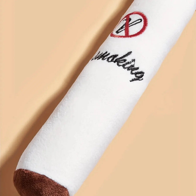 no smoking pet plush toy | cigarette shape dog toy | relaxing plush toy for pets | energy saving