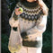 Round Neck Pullover Jacquard Vintage Print Sweater Meifu Market