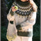 Round Neck Pullover Jacquard Vintage Print Sweater Meifu Market