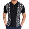 Flocked Jacquard Polo – Slim Fit Textured Shirt for Smart Casual