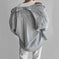 oversized fit shirt | linen cotton blend | vintage striped pattern | energy saving