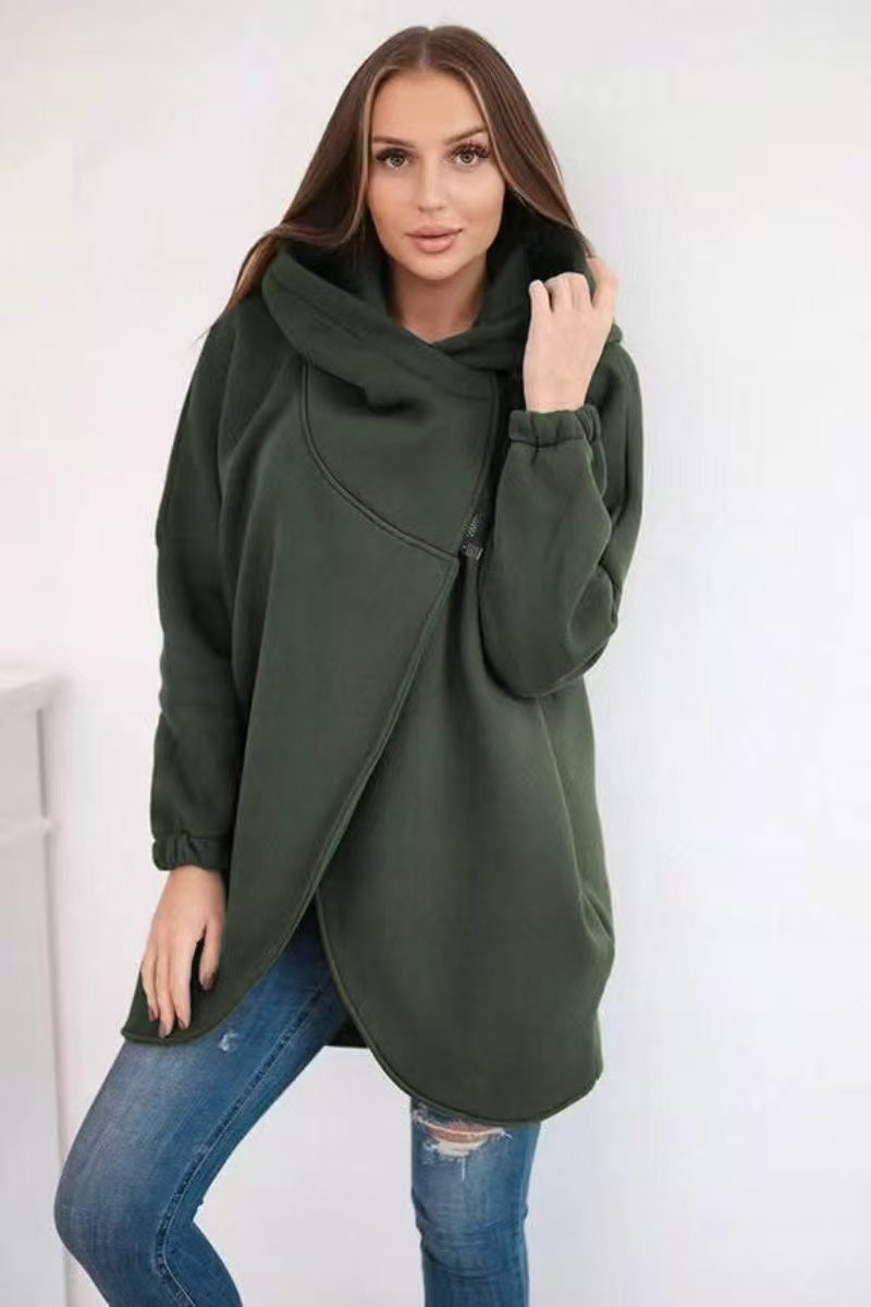 Women's Plus Size Solid Color Coat Meifu Market