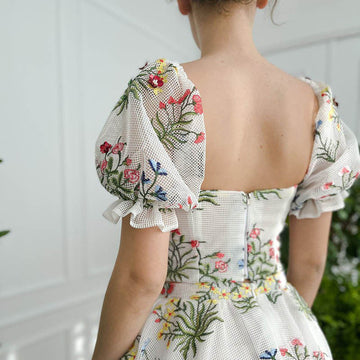 Women's Fitted Waist Backless Embroidered Skirt Two-piece Set Meifu Market