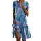 polka-dot summer dress | v-neck short sleeve dress | cotton blend casual dress | ultrasonic cleaning